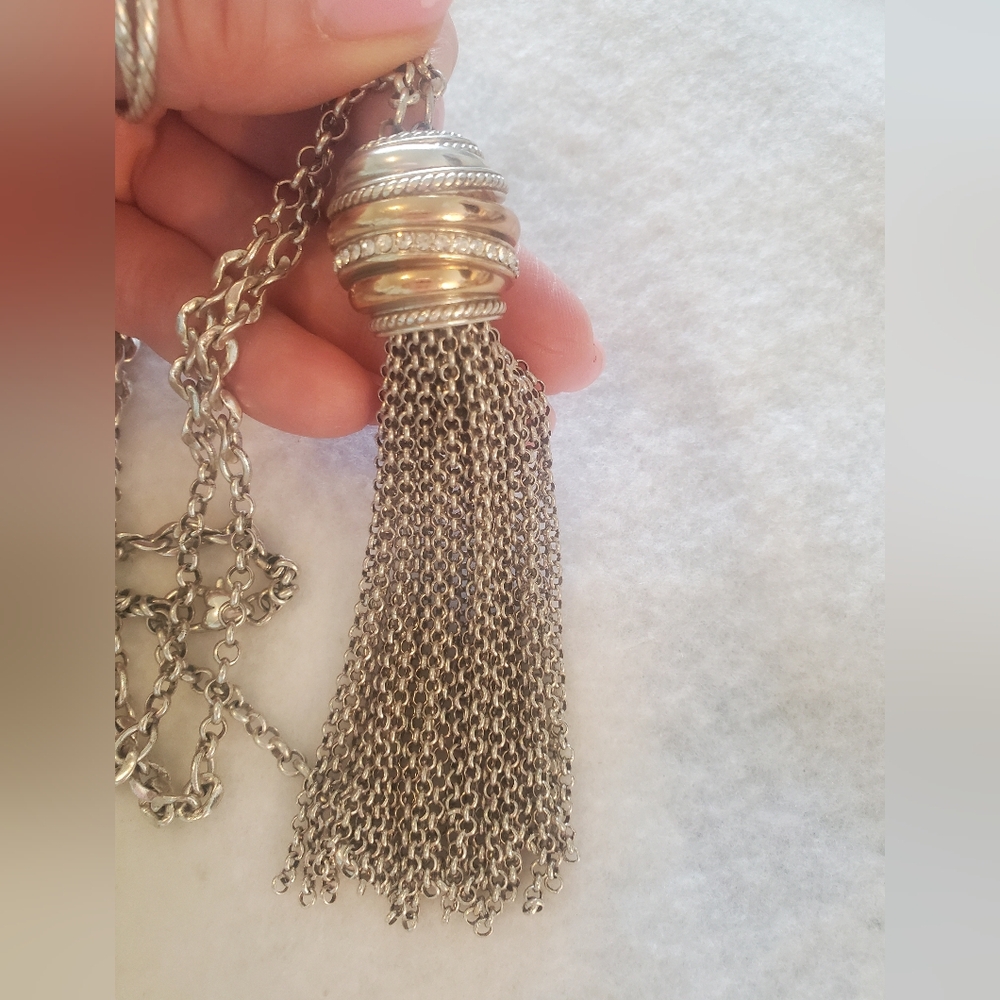Brighton Neptune's Rings Tassel NecklTwo-Tone Tassel Necklace